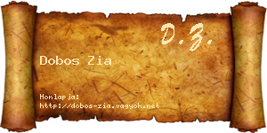 Dobos Zia névjegykártya